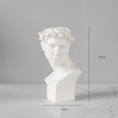 Nordic Creative Portrait Vase Human Head Resin David Medici Venus Statue Modern Nordic Decoration Decoration Home Decoration