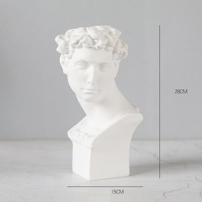 Nordic Creative Portrait Vase Human Head Resin David Medici Venus Statue Modern Nordic Decoration Decoration Home Decoration