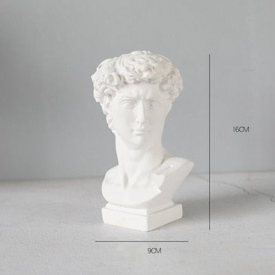 Nordic Creative Portrait Vase Human Head Resin David Medici Venus Statue Modern Nordic Decoration Decoration Home Decoration