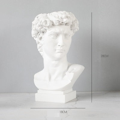 Nordic Creative Portrait Vase Human Head Resin David Medici Venus Statue Modern Nordic Decoration Decoration Home Decoration