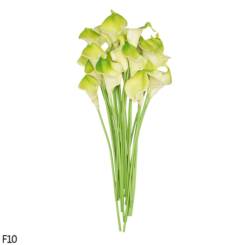 10Pcs High Quality Real Touch Calla Lily Artificial Flowers Calla Lily Bouquet For Wedding Bouquet Bridal Home Flower Decoration