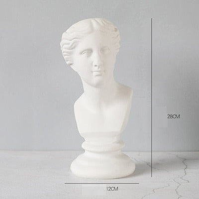 Nordic Creative Portrait Vase Human Head Resin David Medici Venus Statue Modern Nordic Decoration Decoration Home Decoration