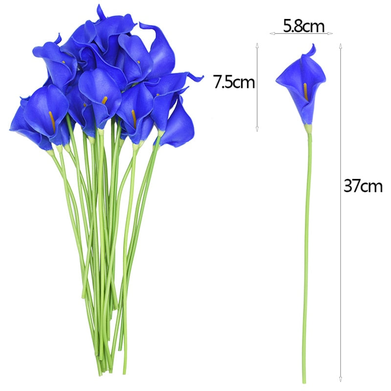 10Pcs High Quality Real Touch Calla Lily Artificial Flowers Calla Lily Bouquet For Wedding Bouquet Bridal Home Flower Decoration