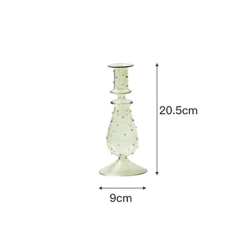 Glass Candle Holder Home Decor Wedding Decoration Home Decoration Accessories European Retro Crystal Candlestick Dropshipping