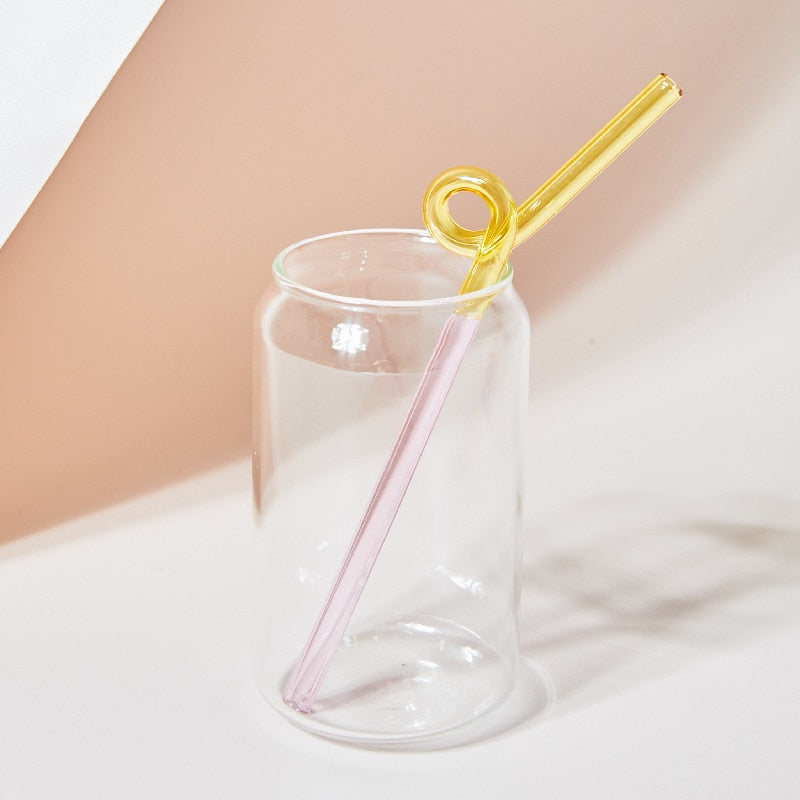 Floriddle Artistry Glass Straws Twist Reusable Straws Heat Resistant Glass Straw Drinking Milk Tea Long Stem Glass Staw